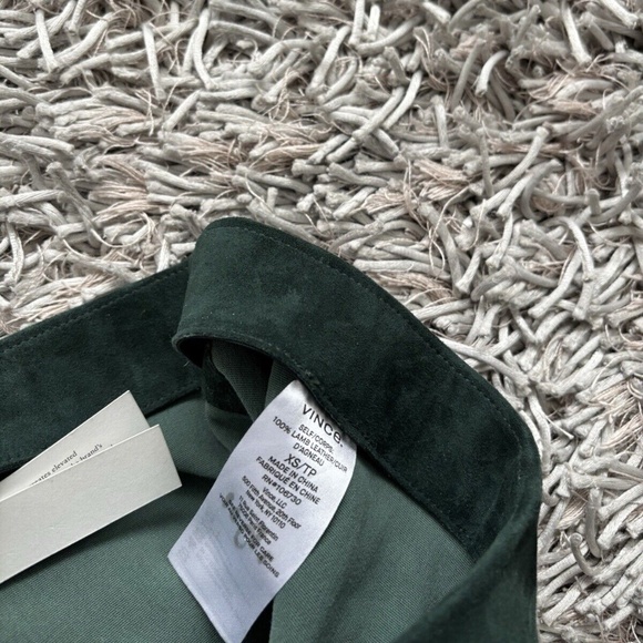 Vince Suede Leather Stretch Split-Hem Crop Pant The Mile Sz XS NWT 1250$❤️ - Picture 5 of 10